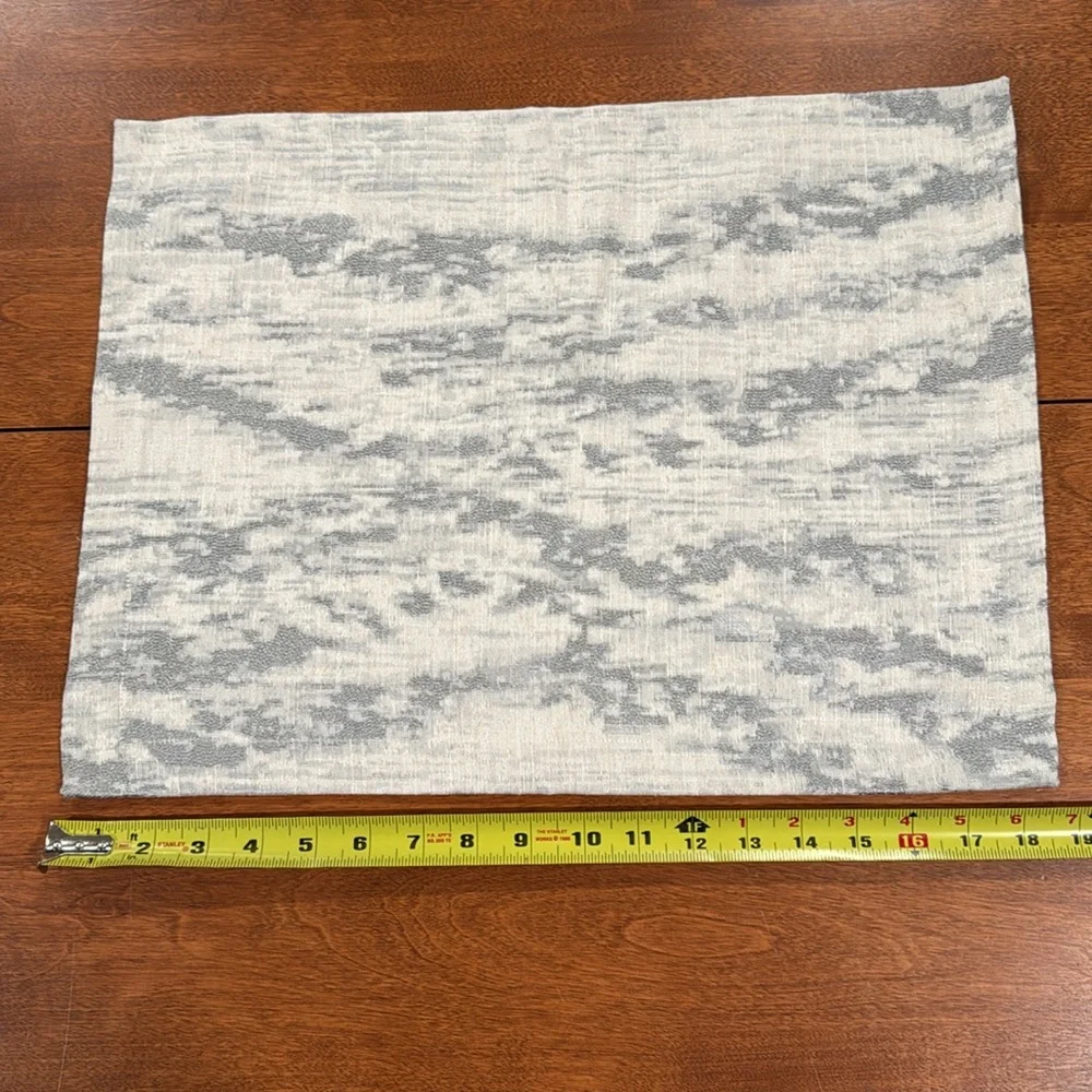 West Elm Gray and White Fabric Placemats (4)